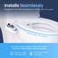 Luxe Bidet Neo 120 – Selbst Reinigung – Frische, Wasser ohne Elektrik Mechanische Bidet WC-Aufsatz (blau und weiß)