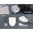 LEEVENTUS Japanische Toilette, J430R, Standard Version - mit Fernbedienung & selbstleerender Wassertank-Technologie, energiesparender Dusch WC Aufsatz - Bidet