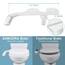 SAMODRA Bidet Einsatz Für Toilette Links,Ultra-Slim Nicht Elektrisch Bidet Aufsatz,Bedienung Links,Doppel Düsen,Po-Dusche, Acrylnitril-Butadien-Styrol