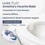 Luxe Bidet Neo 180 – Selbstreinigende Dual Düse – Frische, Wasser ohne Elektrik Mechanische Bidet WC-Aufsatz (blau und weiß)