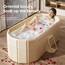 Faltbare Badewanne für Erwachsene, groß, 150 cm, faltbare Badewanne, tragbare Badewanne für Badezimmer, zusammenklappbare Whirlpool-Badewanne für Duschkabine, ideal für kleine Räume – schnelle,