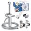 Bidet Handbrause mit Schlauch, SonTiy Messing WC handbrause bidet mit Einstellbarem Druck G1/2" & G3/8" Umschaltventil für WC Dusche, Persönliche Hygiene Windel Dusche Tierbad, Chrom