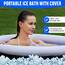 Moyanne Große Eisbadewanne für Sportler, tragbar, mehrlagige, tragbare Eisschale für Erholung und Kaltwassertherapie, Kalttauchwanne für Outdoor, Eisbäder zu Hause (schwarz)