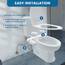 PENDEJATO Ultradünnes Bidet Aufsatz Für Toilette, Nichtelektrisch Schlankes Bidet, Einziehbare Verstopfungsschutz Selbstreinigende Düsen Und Einstellbarer Wasserdruck, Po-Dusche, Weiß (Einzelne Düsen)