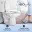 LUXE Bidet NEO 320 Plus – Mechanischer Bidet-Toilettensitzaufsatz der nächsten Generation mit innovativen EZ-Lift-Scharnieren, Doppeldüsen und 360°-Selbstreinigungsmodus (weiß)