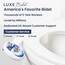 Luxe Bidet Neo 120 – Selbst Reinigung – Frische, Wasser ohne Elektrik Mechanische Bidet WC-Aufsatz (blau und weiß)