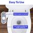 Greenco GRC2189 Bidet-Aufsatz für WC-Wassersprüher für WC-Sitz, elektrisches Bidet mit verstellbarem Frischwasserstrahlstrahl, weiß, 1 Stück
