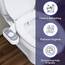 Greenco GRC2189 Bidet-Aufsatz für WC-Wassersprüher für WC-Sitz, elektrisches Bidet mit verstellbarem Frischwasserstrahlstrahl, weiß, 1 Stück