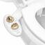 LUXE Bidet NEO 185 - Selbstreinigende, Doppeldüse, nicht elektrischer Bidet-Aufsatz für Toilettensitz, einstellbarer Wasserdruck, Heck- und Feminininwäsche (Gold)