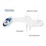 LUXE Bidet NEO 110 - Frischwasser nicht elektrischer Bidet-Aufsatz für WC-Sitz, einstellbarer Wasserdruck, Heckwaschanlage (blau)