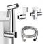 Bidet Sprayer Set, IDMAX Handheld Bidet Sprayer Kit Stainless Steel Bathroom Cloth Diaper Washer Portable Toilet Hand Shower Sprayer Muslim Shower for Personal Hygiene