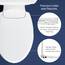 Brondell Swash Bidet-WC-Sitz, nicht elektrisch, 2 Temperaturen, passt auf runde Toiletten, Weiß, Doppeldüsen-System, einfache Installation