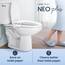 LUXE Bidet NEO 185 Plus – Mechanischer Bidet-Toilettensitzaufsatz der nächsten Generation mit innovativen EZ-Lift-Scharnieren, Doppeldüsen und 360°-Selbstreinigungsmodus (weiß)