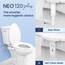 LUXE Bidet NEO 120 Plus – Nur patentierter Bidet-Aufsatz für WC-Sitz, innovative Scharniere zum Reinigen, Einschieben, einfache Installation, fortschrittliche 360°-Selbstreinigung, Einzeldüse,