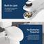 Bio Bidet SlimEdge Bidet-Aufsatz für Toilette, nicht elektrisch, selbstreinigende Doppeldüsen für vorne und hinten, Kaltwasserwäsche, einstellbarer Wasserdruck, ultradünnes Design, Weiß, 2 Stück