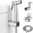 Hand-Bidet-Sprüher für Toilette, verstellbarer Wasserdruckstrahl-Sprüher für weibliche Wäsche, LUFEIDRA Edelstahl-Bidets für vorhandene Toiletten, muslimische Duschtuch, Windelsprüher, Bidet-Aufsatz