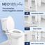 LUXE Bidet NEO 185 Plus – Mechanischer Bidet-Toilettensitzaufsatz der nächsten Generation mit innovativen EZ-Lift-Scharnieren, Doppeldüsen und 360°-Selbstreinigungsmodus (weiß)