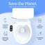 Clear Rear – Buttler Bidet-Toilettenaufsatz (1er-Packung), einfache Montage, nicht-elektrisch, mechanischer Bidet-Sprüher, selbstreinigende Düse und einstellbarer Druck