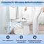 LUXE Bidet NEO 185 Plus – Mechanischer Bidet-Toilettensitzaufsatz der nächsten Generation mit innovativen EZ-Lift-Scharnieren, Doppeldüsen und 360°-Selbstreinigungsmodus (weiß)