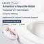LUXE Bidet NEO 320 – Warm- und Kaltwasser, selbstreinigend, Doppeldüse, nicht elektrischer Bidet-Aufsatz für Toilettensitz, einstellbarer Wasserdruck, Heck- und Feminine-Waschung, Hebelsteuerung