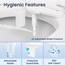 LUXE Bidet NEO 120 Plus – WC-Sitzaufsatz der nächsten Generation mit innovativen EZ-Lift-Scharnieren und 360°-Selbstreinigungsmodus (weiß)