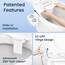 LUXE Bidet NEO 185 Plus – Mechanischer Bidet-Toilettensitzaufsatz der nächsten Generation mit innovativen EZ-Lift-Scharnieren, Doppeldüsen und 360°-Selbstreinigungsmodus (weiß)