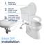 LUXE Bidet NEO 320 – Warm- und Kaltwasser, selbstreinigend, Doppeldüse, nicht elektrischer Bidet-Aufsatz für Toilettensitz, einstellbarer Wasserdruck, Heck- und Feminine-Waschung, Hebelsteuerung