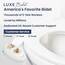 LUXE Bidet NEO 185 - Selbstreinigende, Doppeldüse, nicht elektrischer Bidet-Aufsatz für Toilettensitz, einstellbarer Wasserdruck, Heck- und Feminininwäsche (Gold)