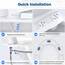 Bidet-Aufsatz für Toilette, Bidet-Aufsatz mit Doppeldüsen, nicht elektrisches Bidet mit hinterer & femininer Waschung, Bidet für Toilette