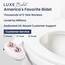 Luxe Bidet NEO 185 - Selbstreinigende, Doppeldüse, nicht elektrischer Bidet-Aufsatz für Toilettensitz, einstellbarer Wasserdruck, hintere und weibliche Wäsche (Roségold)