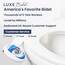 LUXE Bidet NEO 110 - Frischwasser nicht elektrischer Bidet-Aufsatz für WC-Sitz, einstellbarer Wasserdruck, Heckwaschanlage (blau)