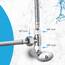 GenieBidet 3/8 x 3/8 x 1/2 Zoll Problemlöser T-Anschluss Verbindet an Ihre 3/8-Wasserversorgung/Winkelventil anstelle des 7/8-WC-Einlass. Problemlöser für TOTO & Einteilige Toiletten