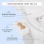Tushy 3.0 Warmwasser-Bidet-Aufsatz | Selbstreinigender Frischwassersprüher + verstellbare Druckdüse, Winkelsteuerung (einstellbare Kalt- bis Warmwassertemperatur-Option), Bambusknöpfe