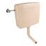 Calmwaters® Spülkasten Beige mit Spül-Stopp-Funktion, 6-9 Liter Spülmenge, Aufputzspülkasten WC schmal, flacher Spülkasten Elements, Aufputz-Montage, Start-Stopp-Taste, Beige-Bahamabeige, 29HB2716