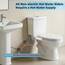 Hibbent Runde Bidet-WC-Sitze, nicht elektrisch, mit separatem, hygienisches Waschen für hintere und weibliche Reinigung – An/Aus, Metall-T-Adapter im Lieferumfang enthalten