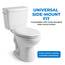Qualihome Seitentankanordnung Universal Klospülung Griff Ersatz Hebelgriff, verchromt Unterstützung Toilette