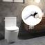 Hibbent Universal-Ersatzgriff für WC-Griff, mit Edelstahl-Flapperketten, für die meisten Toiletten-Frontmontage, Weiß, WC-Griff