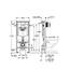 GROHE Solido, 3in1 Vorwandelement, Rohbau-Set für Wand-WC (1,13 m Bauhöhe, mit Bestätigungsplatte Skate Air, 2 WC-Haltebolzen, Schnellverstellung, inkl. Zu- & Ablaufgarnitur), chrom, 38722001