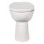 Calmwaters® Spülrandloses WC Komplettset Elements Wellness mit Toilettendeckel, erhöhtes Stand WC + 7 cm, abnehmbarer WC-Sitz mit Absenkautomatik & Schnellbefestigung, Tiefspüler, Weiß, 07AB3134