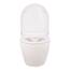 Calmwaters® Wand WC spülrandlos Weiß, mit WC-Sitz, Raumspar WC: 45 cm Ausladung, mit Absenkautomatik, Tiefspüler, Hänge WC, Wandmontage, Sanitärkeramik, 08AB6159
