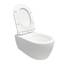 NEG Design Hänge-WC Uno11RL-Slimline (55,5 cm) randlos & spritzfrei verdeckte Montage mit Nano-Versiegelung inkl. abnehmbarem Softclose WC-Sitz (extraflach)