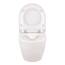 Calmwaters® Wand WC spülrandlos Weiß, mit WC-Sitz, Raumspar WC: 45 cm Ausladung, mit Absenkautomatik, Tiefspüler, Hänge WC, Wandmontage, Sanitärkeramik, 08AB6159