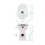 Calmwaters® Spülrandloses WC Komplettset Elements Wellness mit Toilettendeckel, erhöhtes Stand WC + 7 cm, abnehmbarer WC-Sitz mit Absenkautomatik & Schnellbefestigung, Tiefspüler, Weiß, 07AB3134