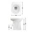 AquaSu Stand-WC +6 cm | Erhöhtes WC +6 cm | Bodenstehende Toilette | Erhöhtes WC | Für große Menschen und für Senioren | Geruchsarmer Tiefspüler | Abgang waagerecht | Weiß | Klo | 02583 6
