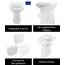 AquaSu Stand-WC +6 cm | Erhöhtes WC +6 cm | Bodenstehende Toilette | Erhöhtes WC | Für große Menschen und für Senioren | Geruchsarmer Tiefspüler | Abgang waagerecht | Weiß | Klo | 02583 6