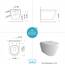 Alpenberger Wand WC Spülrandlos | Moderne Toilette WC Set | Tiefspüler Hänge WC | Toilettendeckel D Form | WC Sitz mit Absenkautomatik | Gäste WC mit Nano | Passend zu Geberit