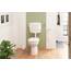 Calmwaters® Spülrandloses WC Komplettset Elements Wellness mit Toilettendeckel, erhöhtes Stand WC + 7 cm, abnehmbarer WC-Sitz mit Absenkautomatik & Schnellbefestigung, Tiefspüler, Weiß, 07AB3134