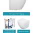 Calmwaters® Wand WC spülrandlos Weiß, mit WC-Sitz, Raumspar WC: 45 cm Ausladung, mit Absenkautomatik, Tiefspüler, Hänge WC, Wandmontage, Sanitärkeramik, 08AB6159