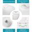 Calmwaters® Wand WC spülrandlos Weiß, mit WC-Sitz, Raumspar WC: 45 cm Ausladung, mit Absenkautomatik, Tiefspüler, Hänge WC, Wandmontage, Sanitärkeramik, 08AB6159
