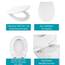 Calmwaters® Spülrandloses WC Komplettset Elements Wellness mit Toilettendeckel, erhöhtes Stand WC + 7 cm, abnehmbarer WC-Sitz mit Absenkautomatik & Schnellbefestigung, Tiefspüler, Weiß, 07AB3134